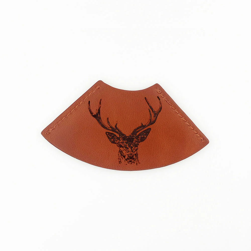 Leather Corner Bookmark - Stag