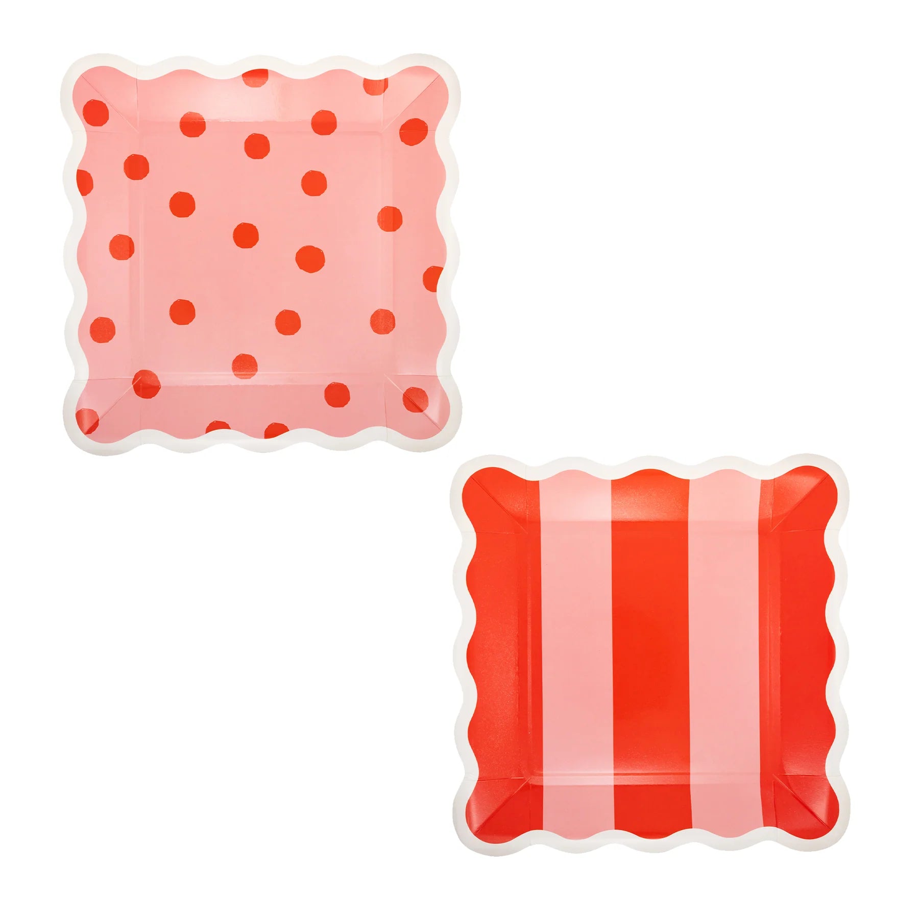 Stripe and Polka Plate Set