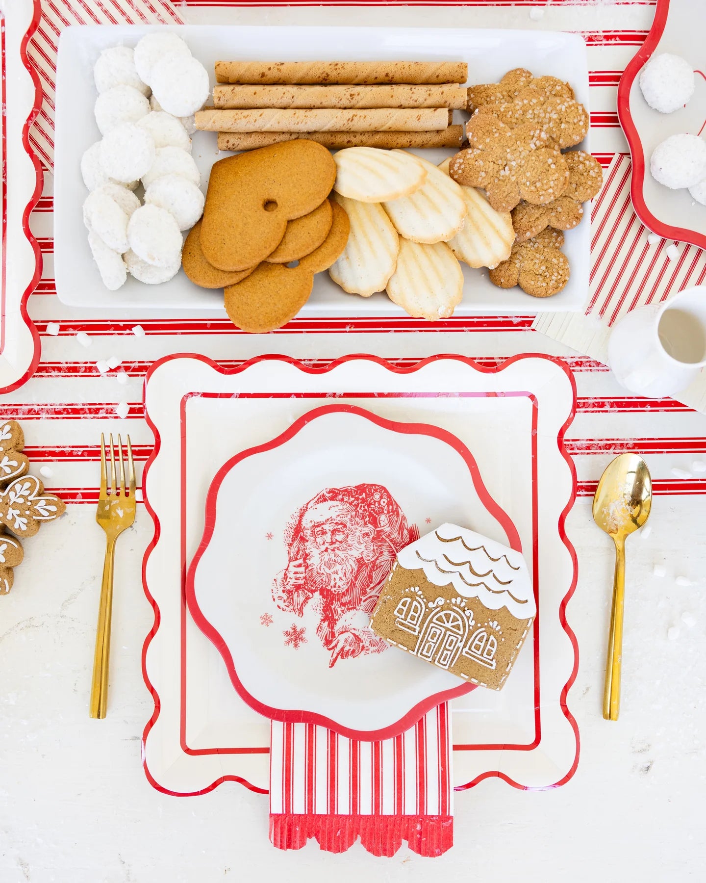 Red Striped Dinner Napkin