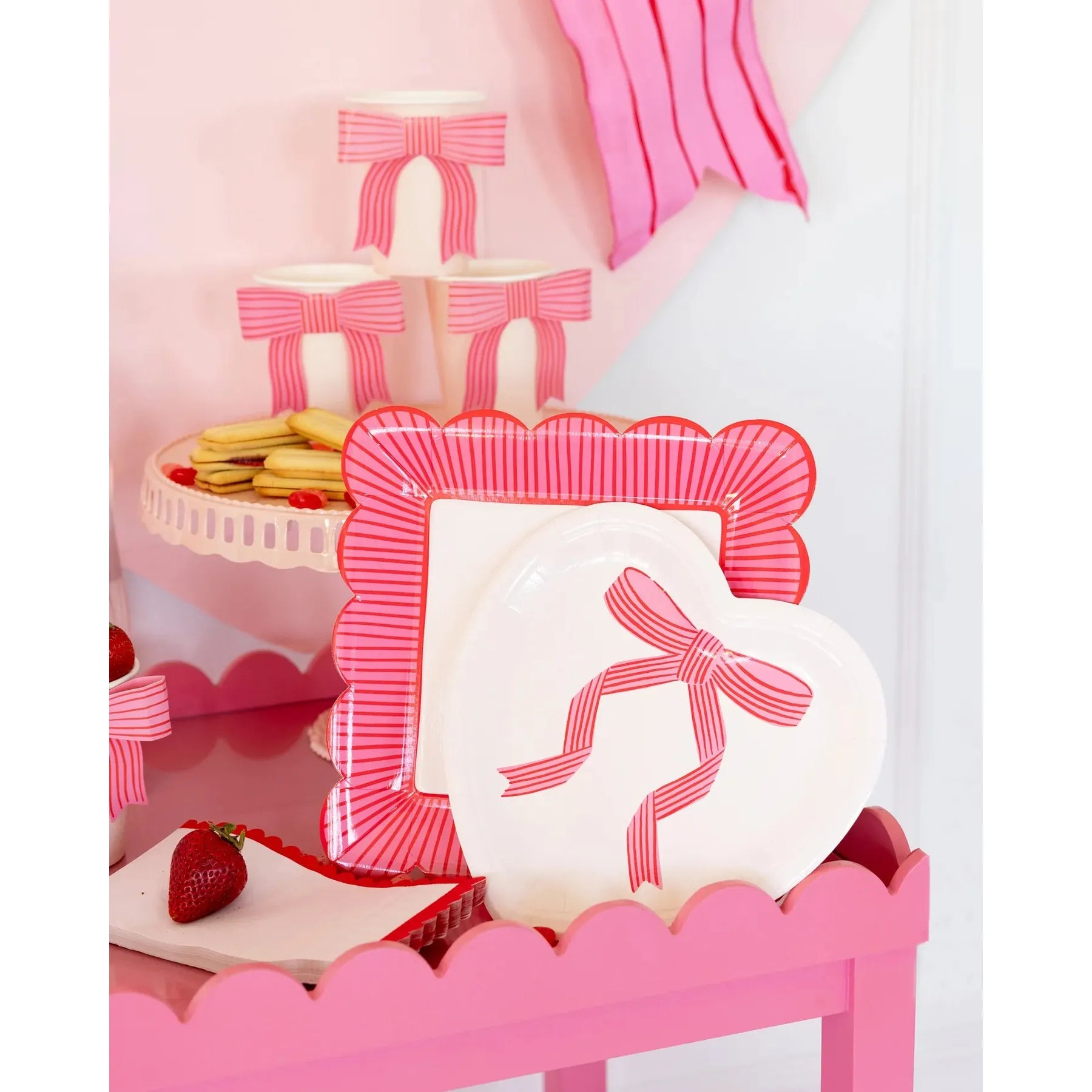 Striped Edge Square Plate