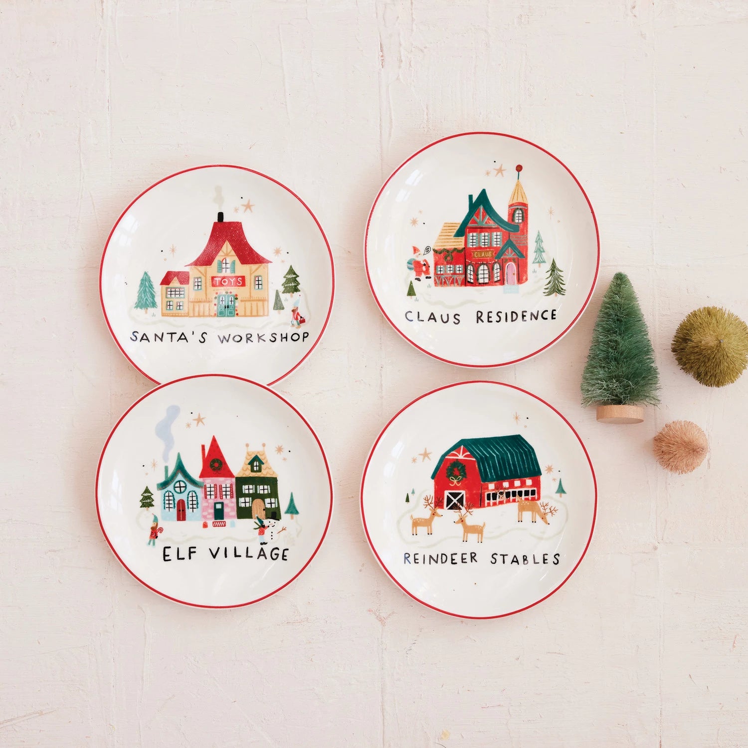 North Pole Village Plate