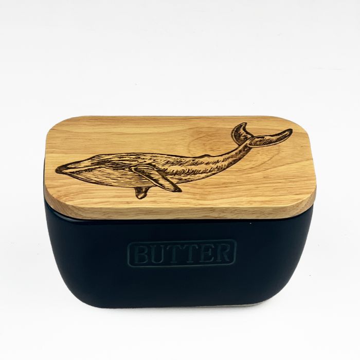 Blue Butter Dish - Whale
