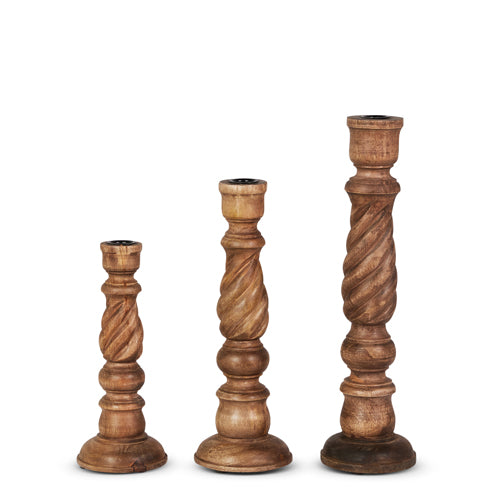 Wooden Candlesticks