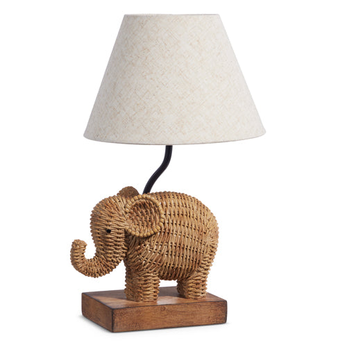 Woven Elephant Lamp