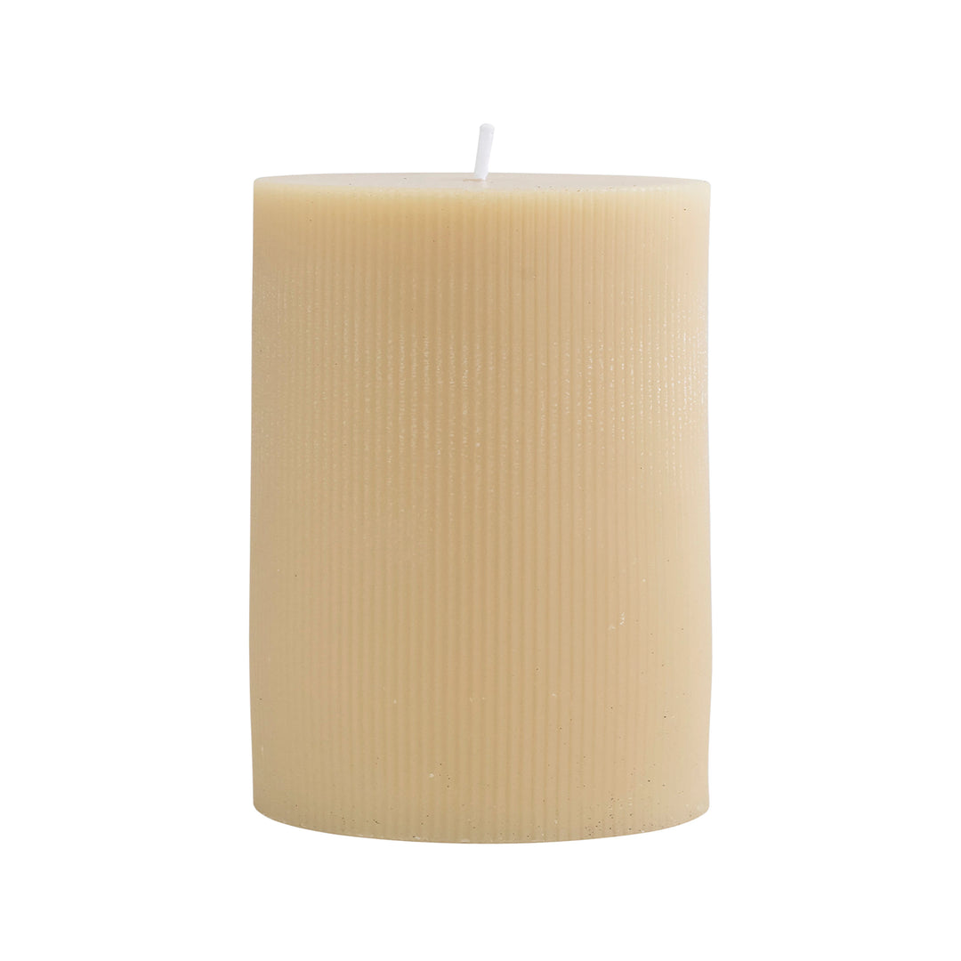 Unscented Pleated Pillar Candle