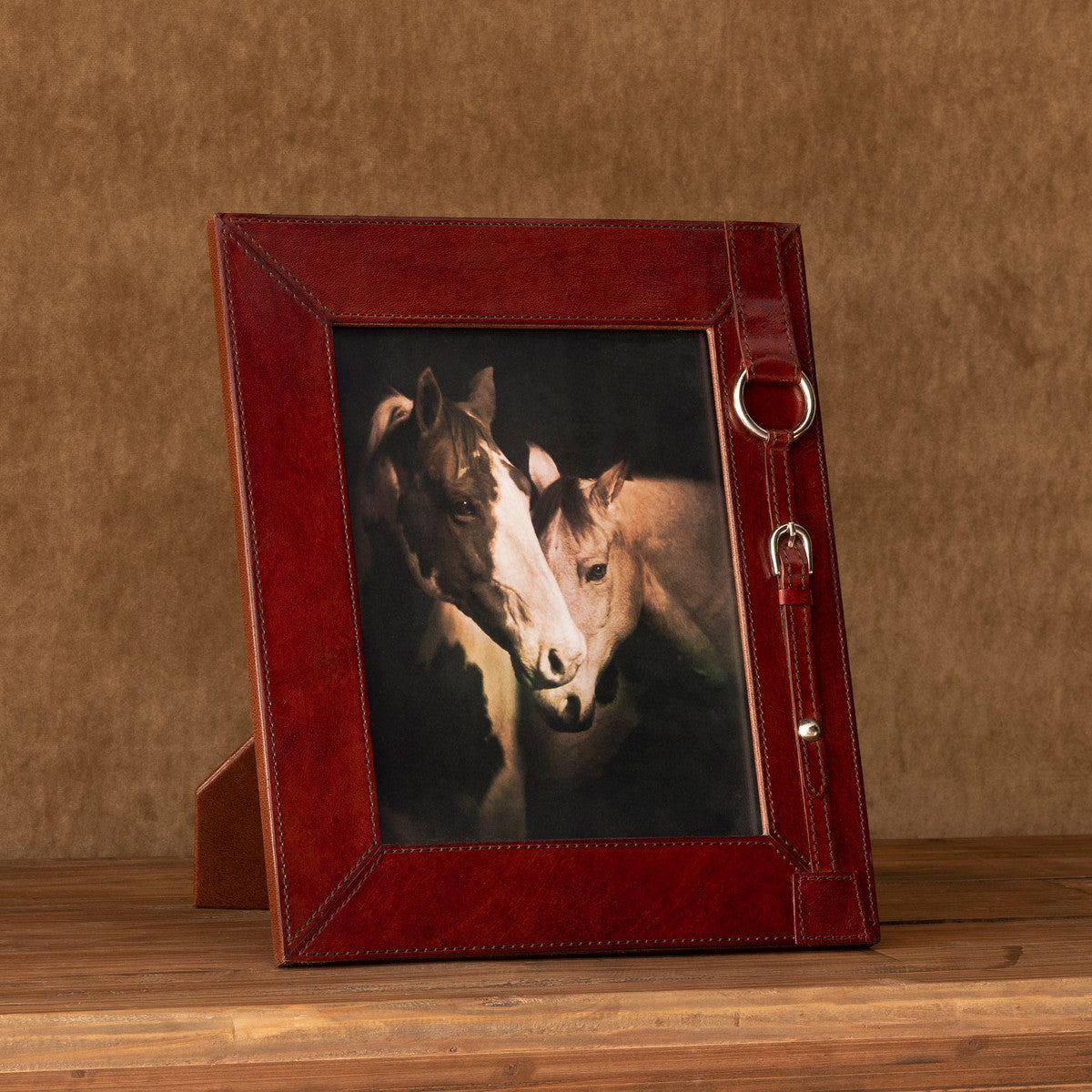 8x10 Equestrian Leather Photo Frame