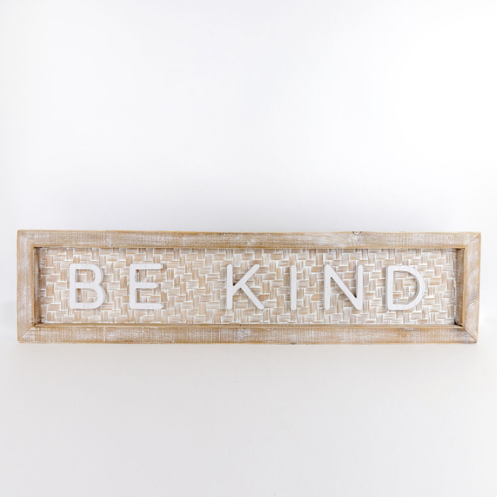 'Be Kind' Bamboo Wood Sign