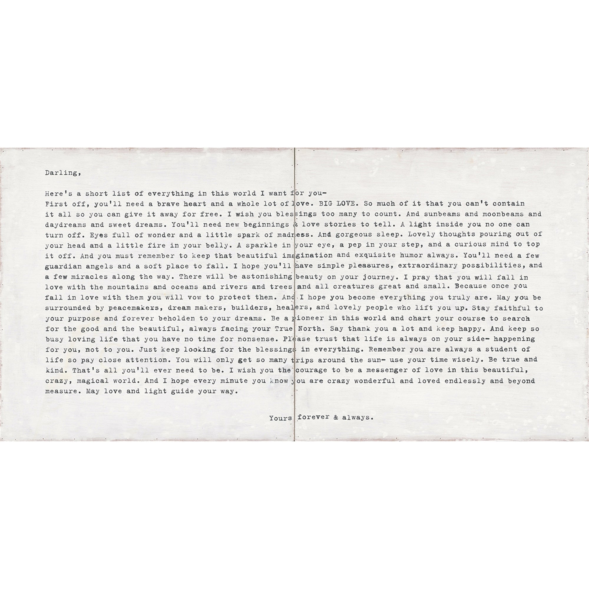 Camp Letter - Gallery Wrap Panels