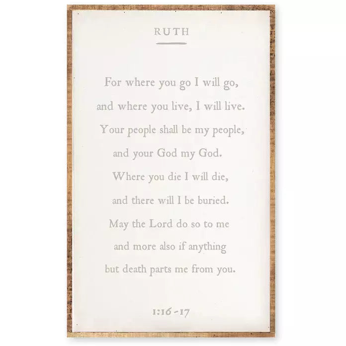 Ruth Scripture Wooden Sign