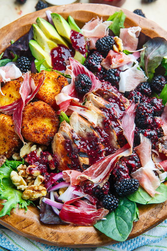 Blackberry Balsamic Grilled Chicken Salad