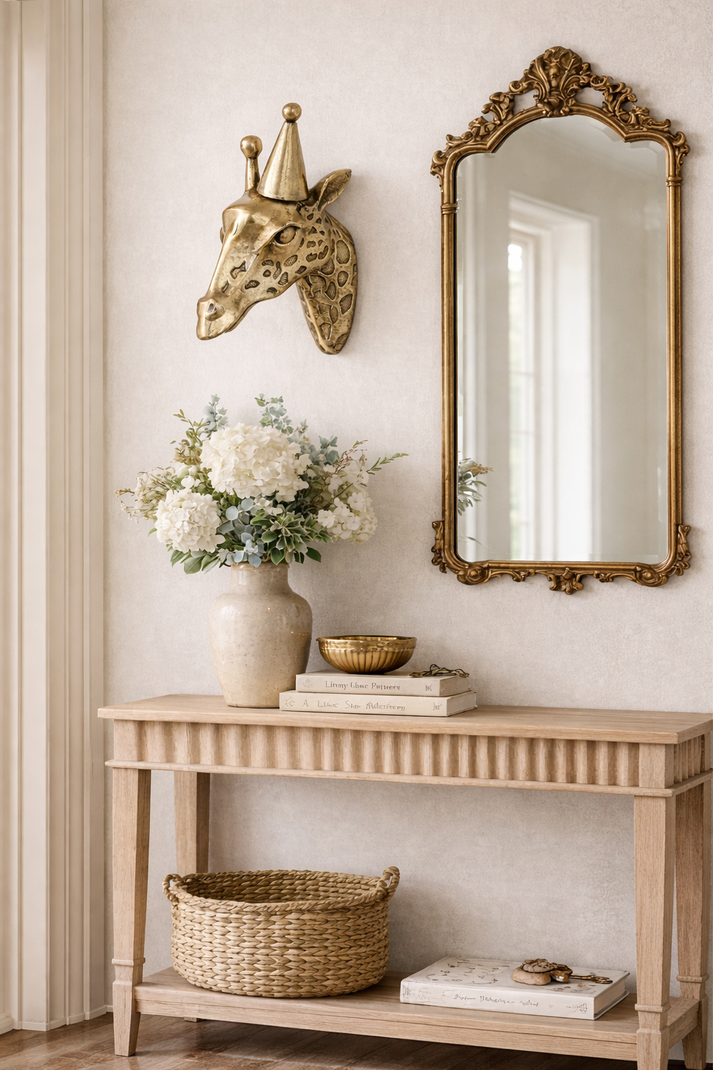 George the Giraffe Wall Mount (Antique Champagne Finish)