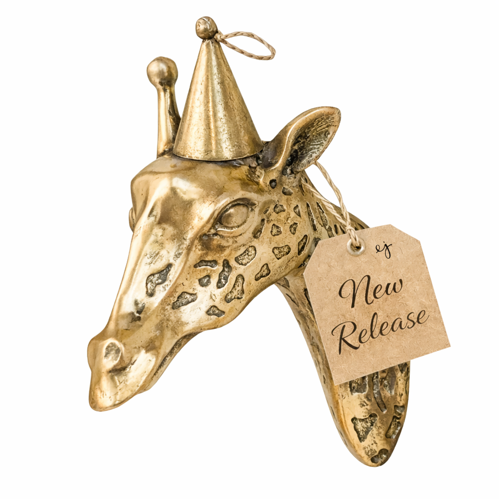 George the Giraffe Wall Mount (Antique Champagne Finish)