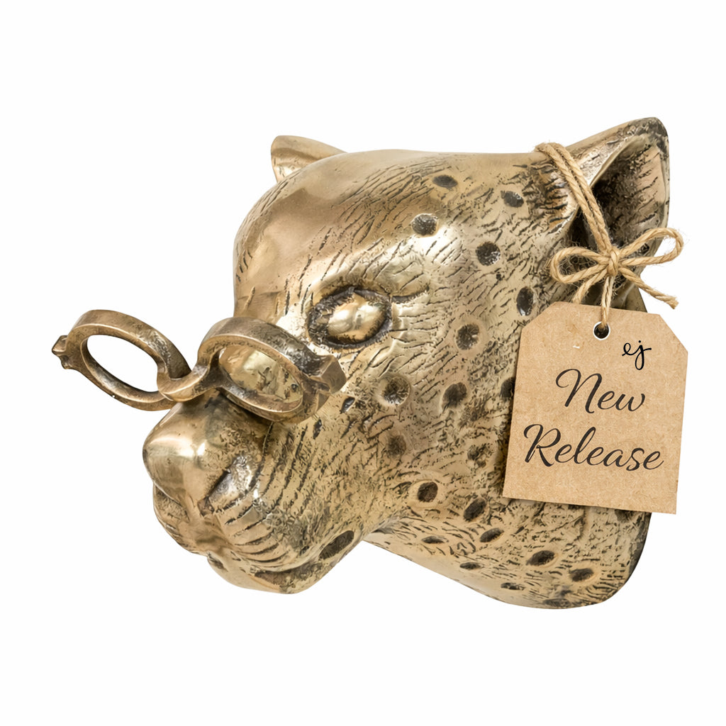 Percy the Cheetah Wall Mount (Antique Champagne Finish)