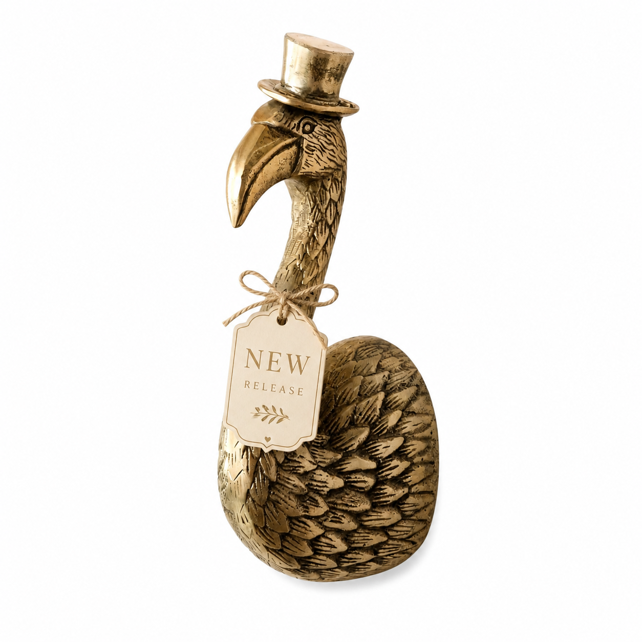 Poppy the Flamingo Wall Mount (Antique Champagne Finish)