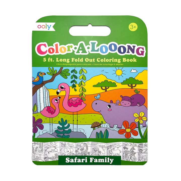 Fold Out Kids Coloring Book - Safari