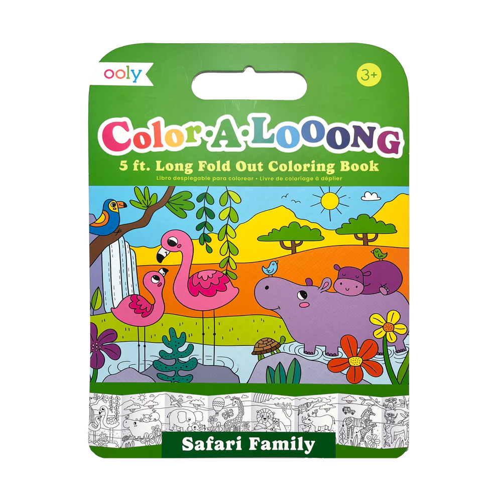Fold Out Kids Coloring Book - Safari