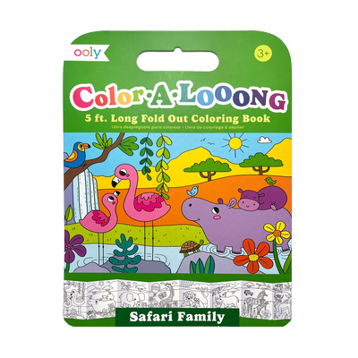 Fold Out Kids Coloring Book - Safari