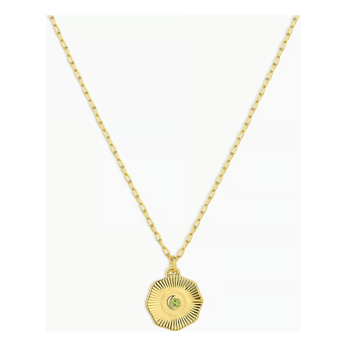 Birthstone Coin Necklace - August