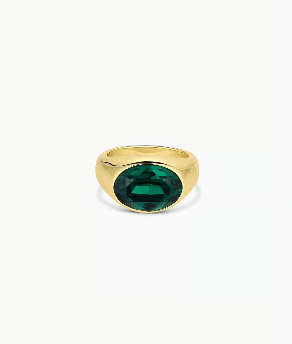 Nova Cocktail Ring (Emerald) Size 8