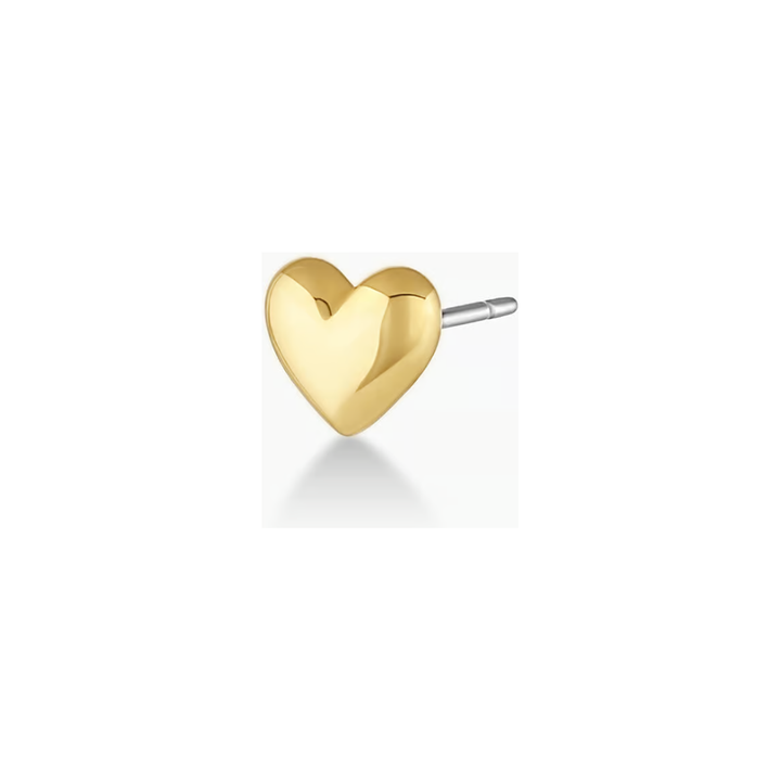 Heart Charm Stud Gold