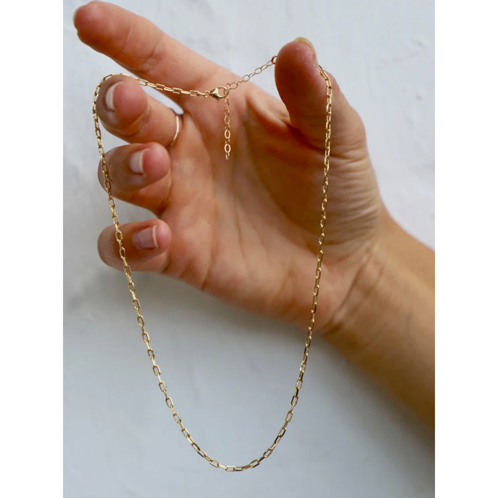 Mini Paperclip Gold Chain