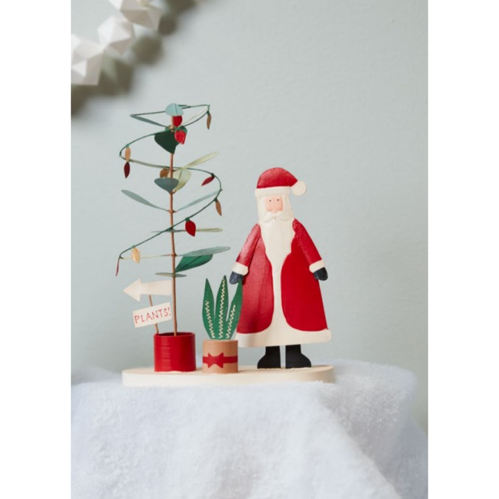 Fiddle Leaf Santa Figurine