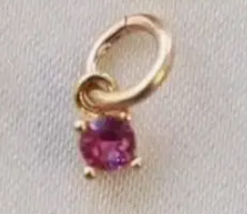 Katie Waltman Small Round Birthstone Charm