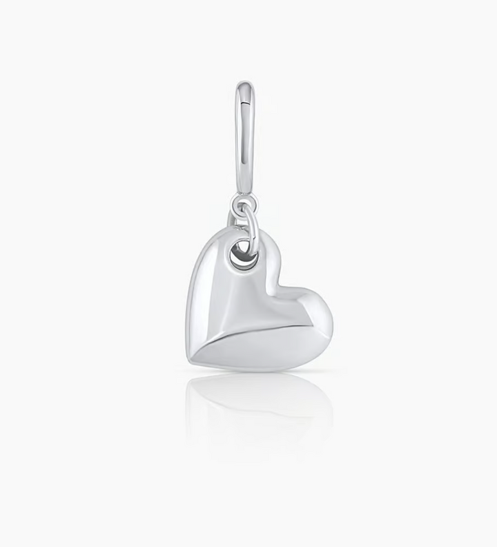 Lou Heart Parker Charm Silver