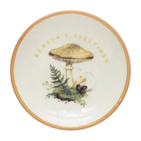 Holiday Mushroom Plate