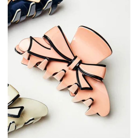 Two Tone Bow Claw Clip