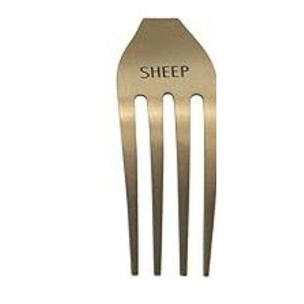 Gold Fork Cheese Marker