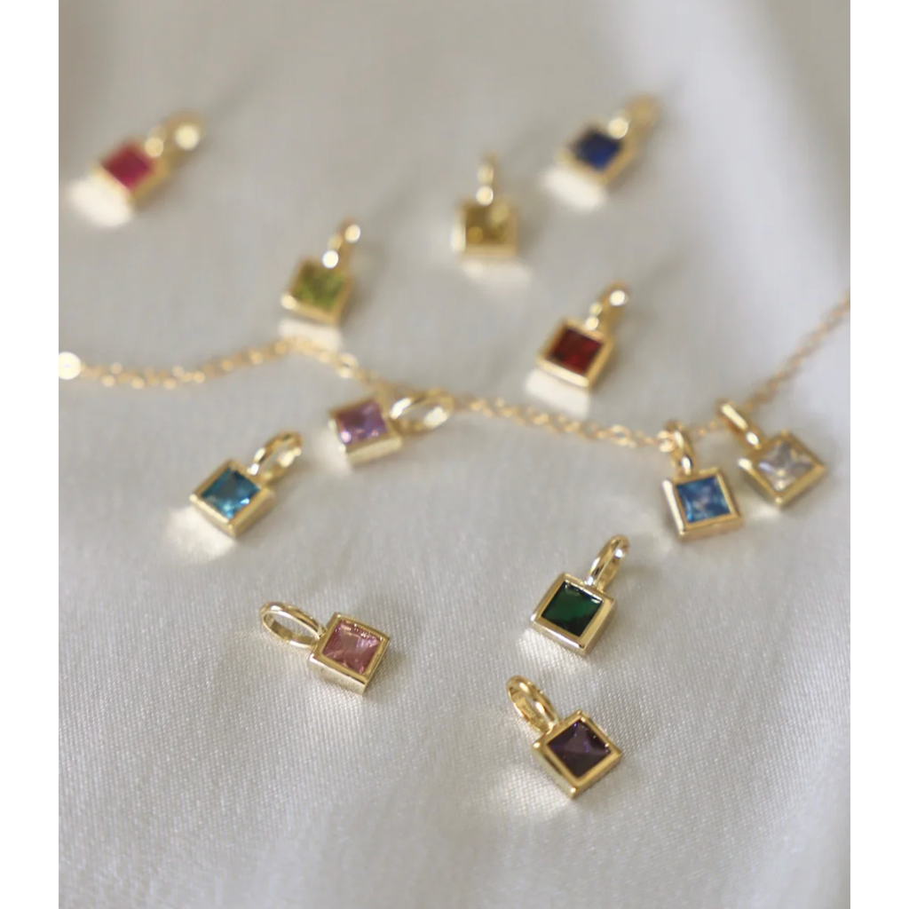 Katie Waltman Square Bezel Birthstone Charm