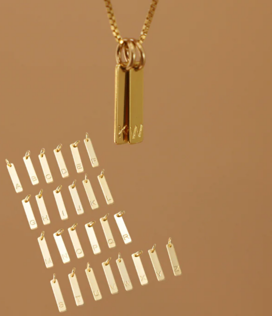 Katie Waltman Stamped Initial Tag Charm
