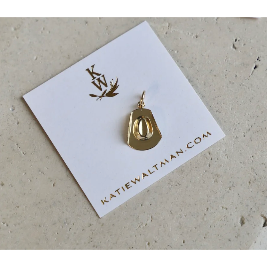 Gold Cowboy Hat Charm