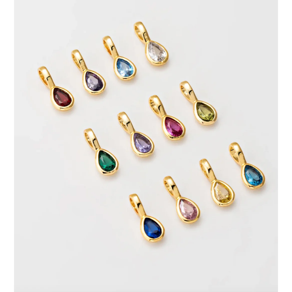 Katie Waltman Teardrop Bezel Birthstone Charm