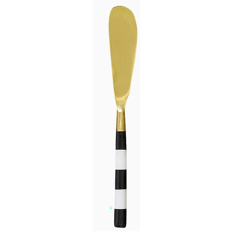 Marble Black and White Stripe Butter Knife