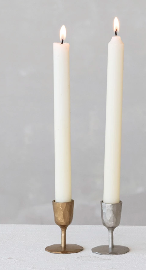 Gold or Silver Taper Candle Holder