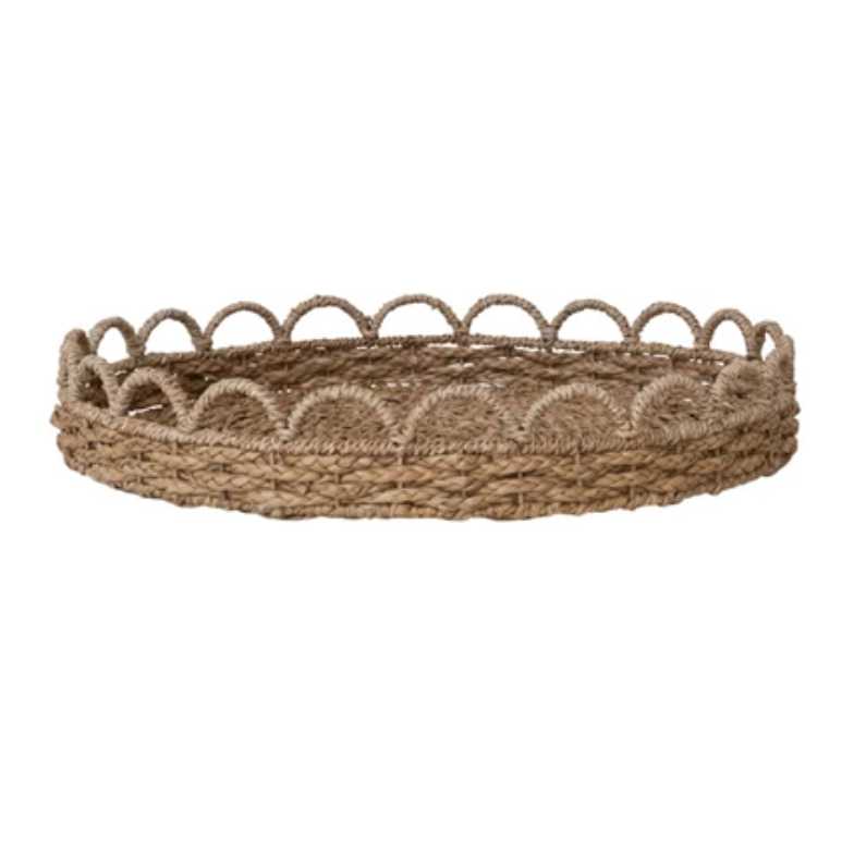 Seagrass Scalloped Tray