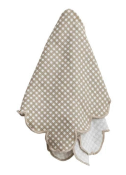 Gingham Scalloped Napkin