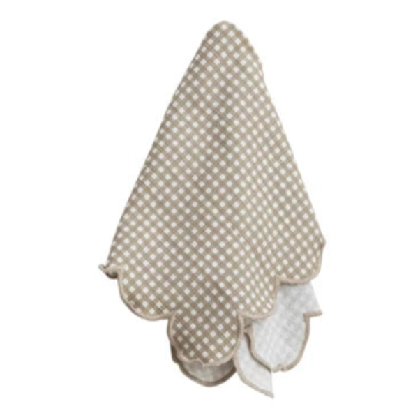 Gingham Scalloped Napkin