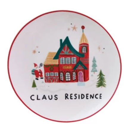 North Pole Village Plate