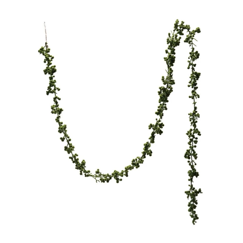 Flocked Foam Ball Garland 72