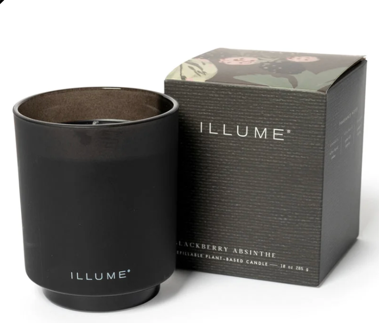 Blackberry Absinthe Glass Candle Small