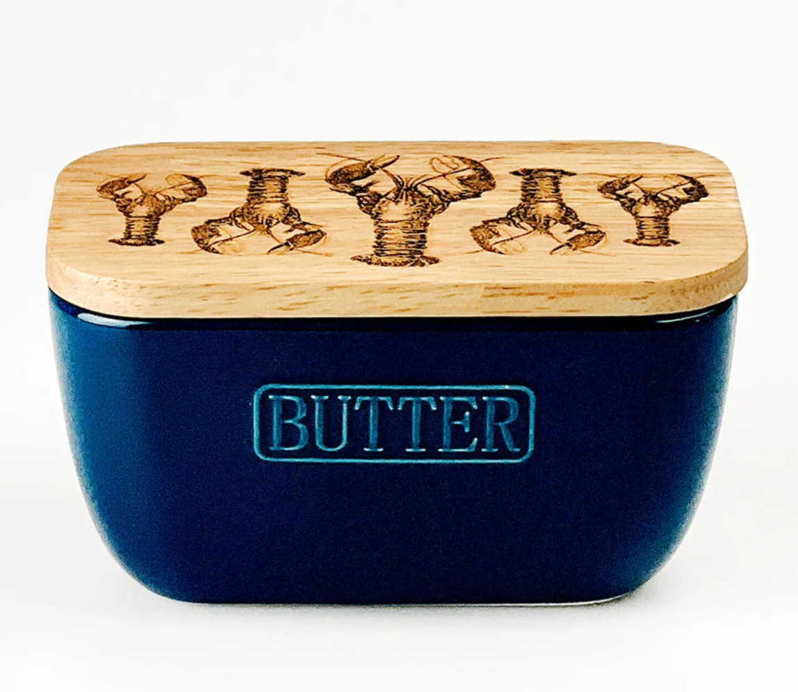 Blue Butter Dish - Lobster Repeat