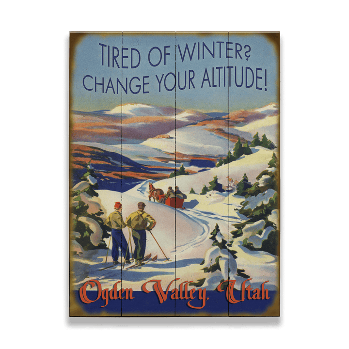 Winter Blues Personalized Vintage Sign