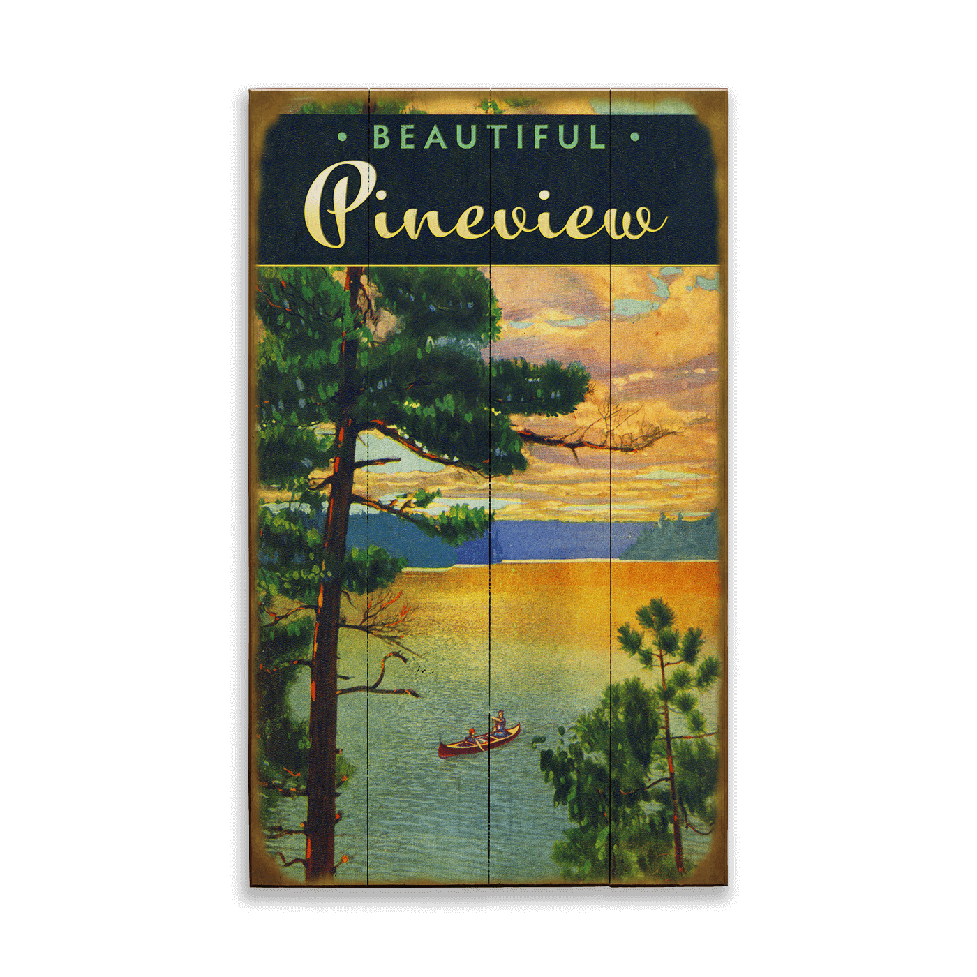 Life on the Lake Personalized Vintage Sign