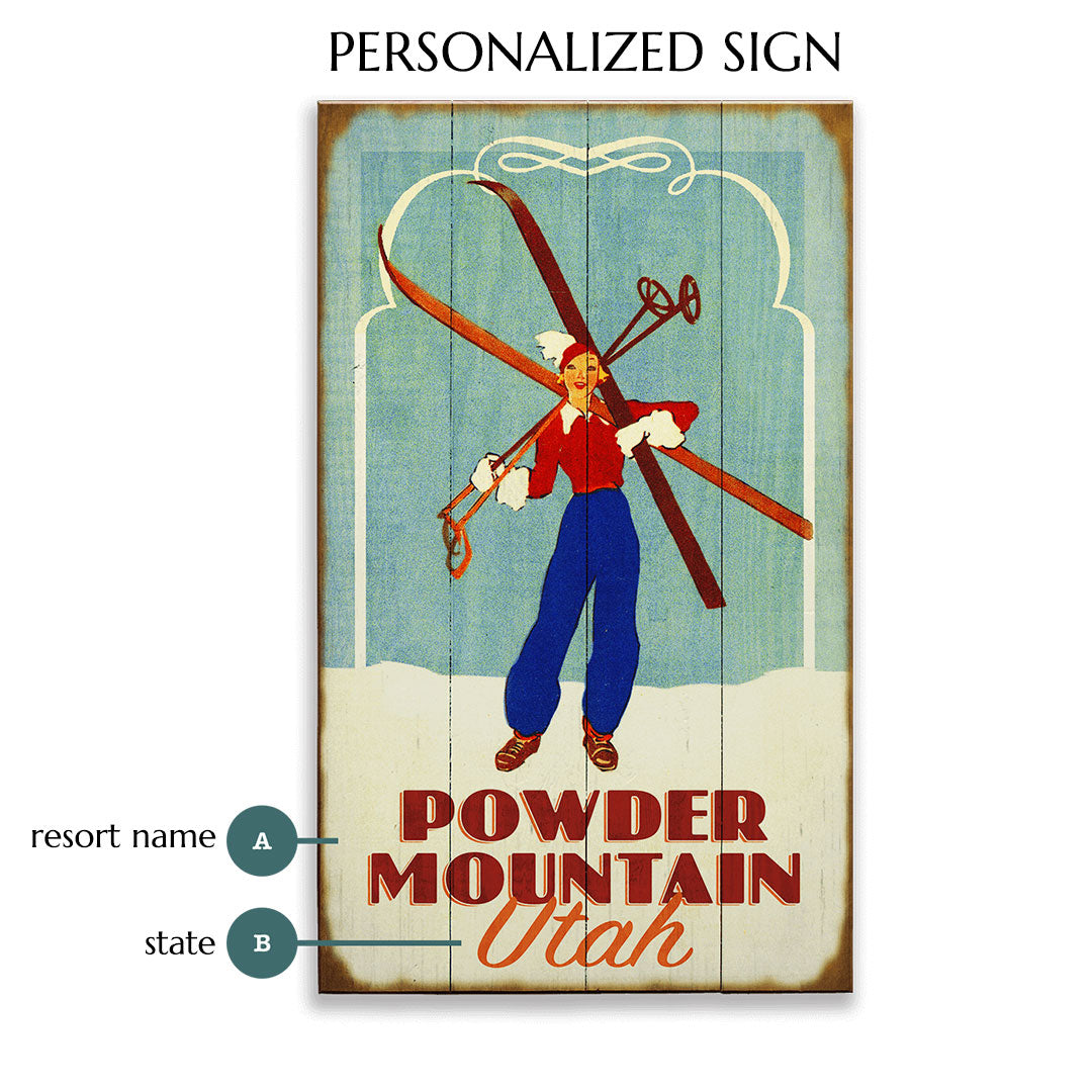 Let's Go Girls Personalized Vintage Sign