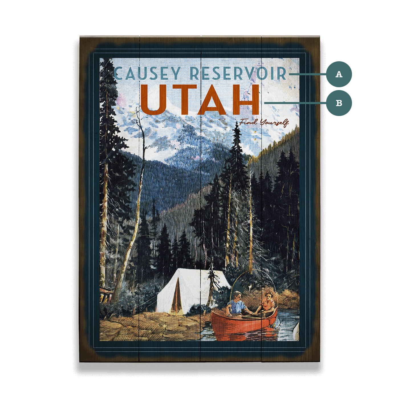 Base Camp Personalized Vintage Sign