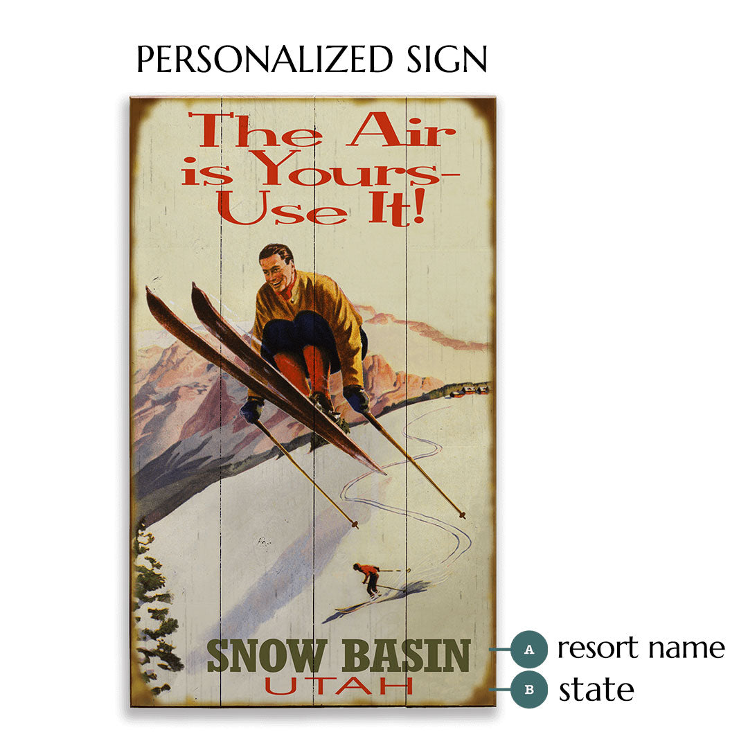 Big Air Personalized Vintage Sign