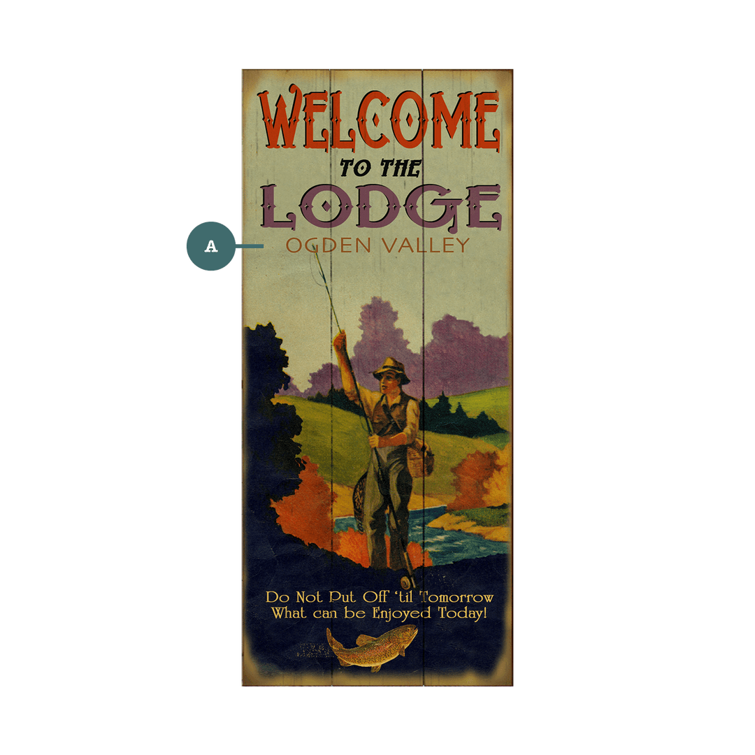 Welcome Personalized Vintage Sign